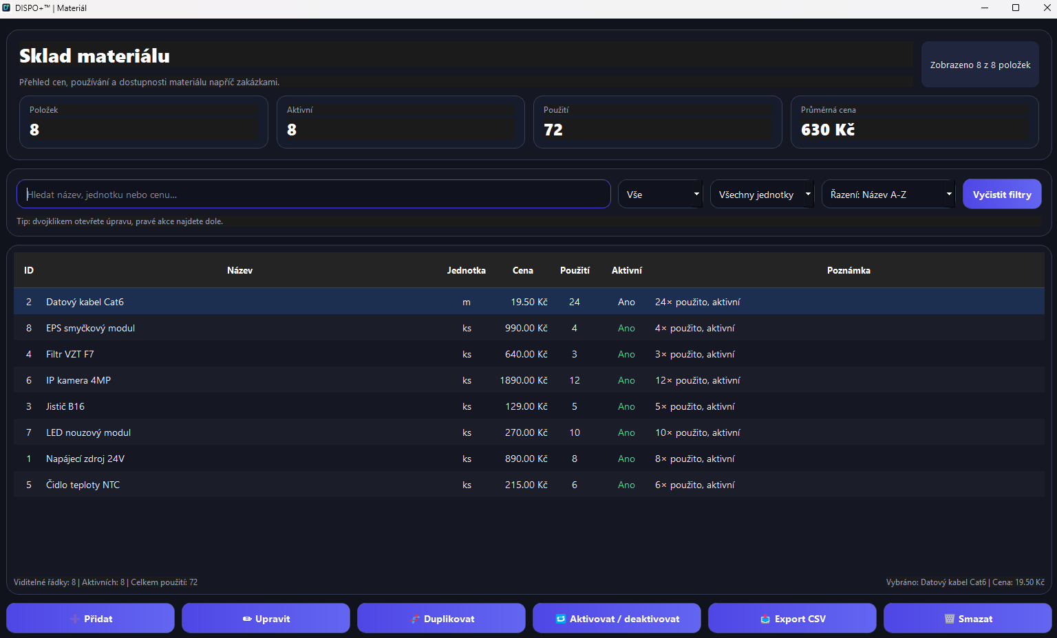 Dokumenty v DISPO+ SOLO